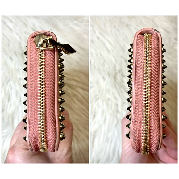 SOLD🔥Authentic CHRISTIAN LOUBOUTIN Panettone spike Zip around wallet - Picture 8 of 15